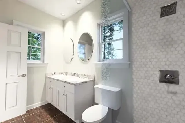 Study set up as a home office near the secondary bedrooms