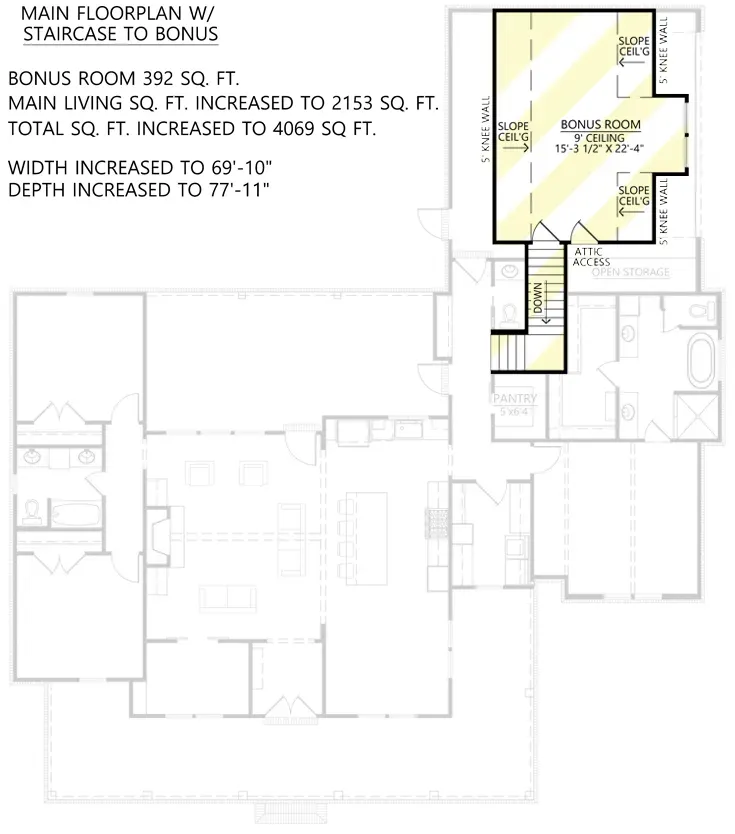 Optional bonus room over garage with full bath and flex use as 4th bedroom, office or teen suite