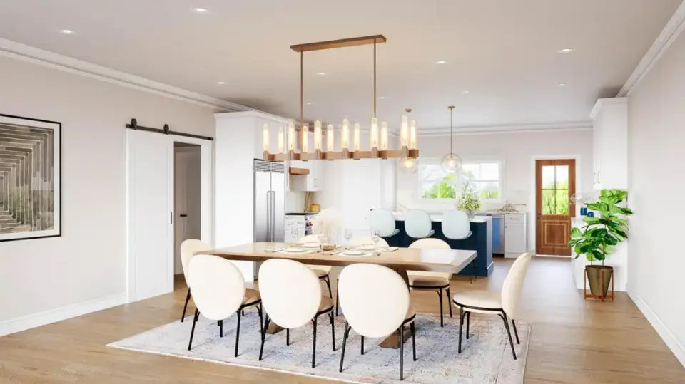 Walk-in butler's pantry with floor-to-ceiling shelving and prep counter