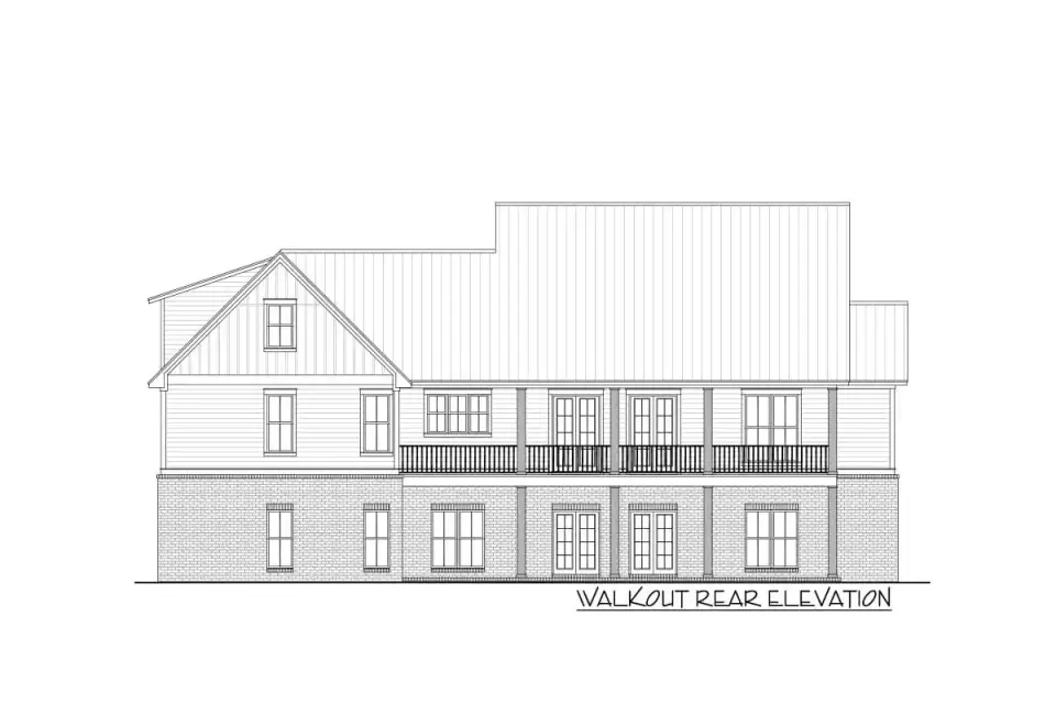 Detail shot of the rear porch with tongue-and-groove cedar ceiling exposed beam structure and ceiling fan rough-in