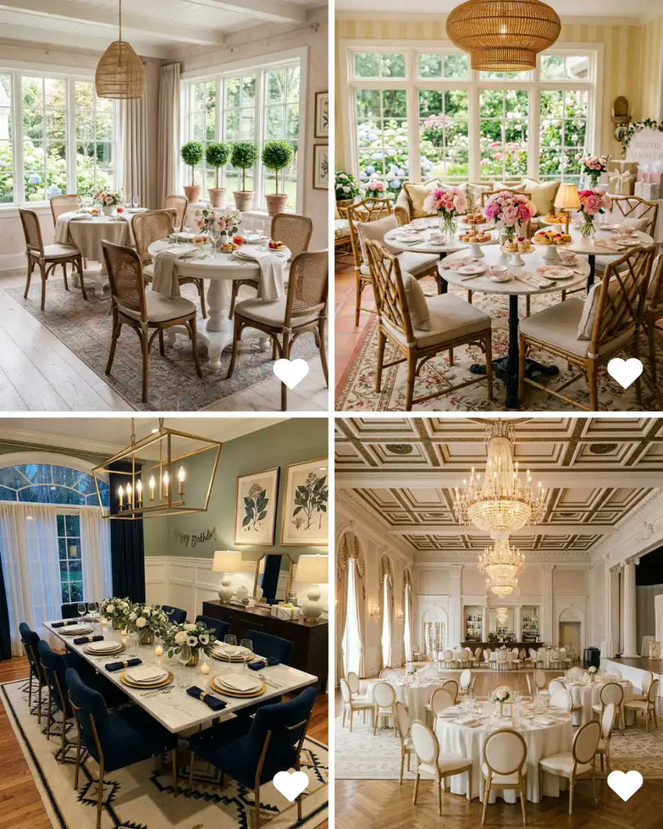 Celebrations And Events: 6 Elegant Dining Rooms for Every Occasion