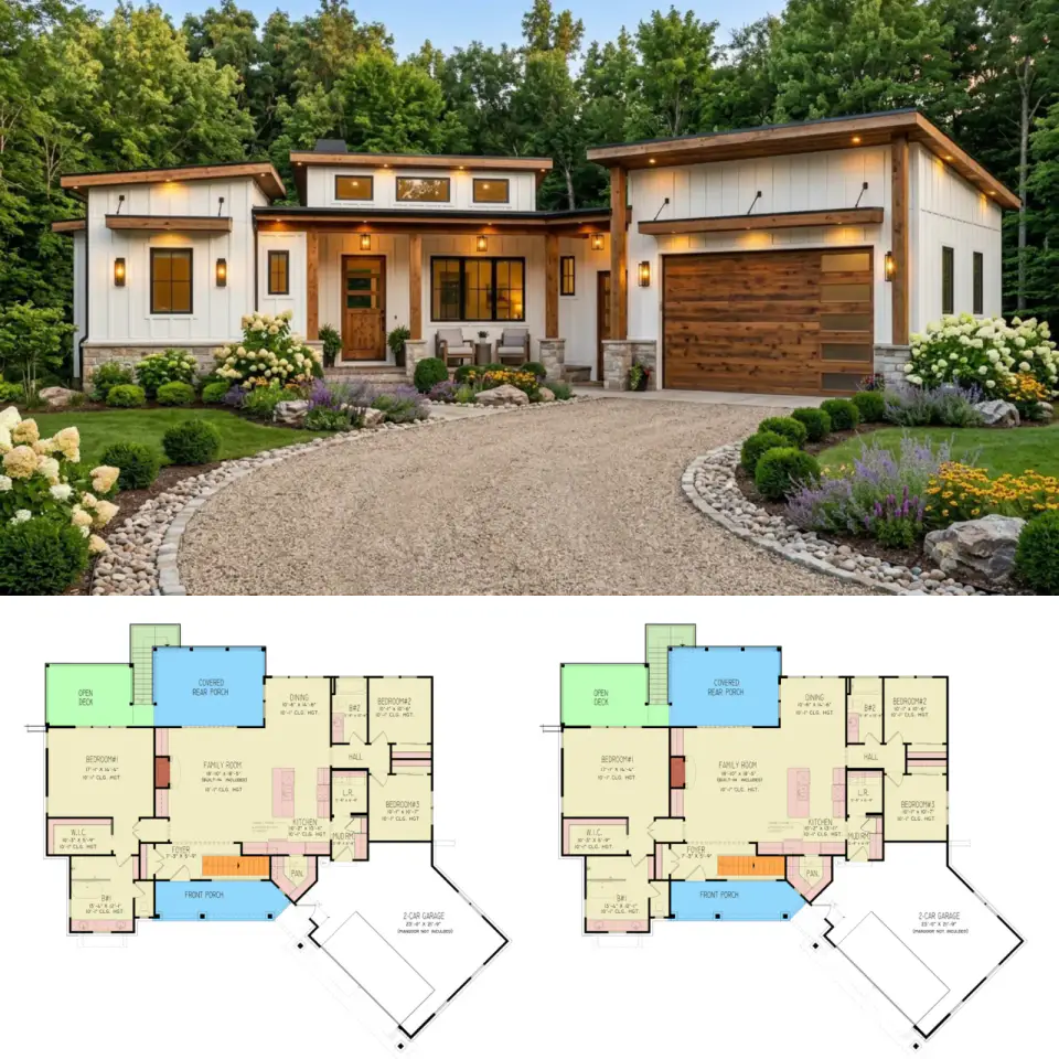 Contemporary Modern Ranch House Plan