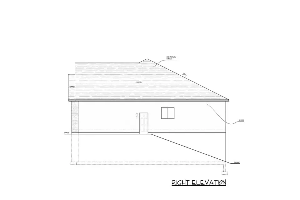 Craftsman ranch full exterior rendering with stone and siding facade