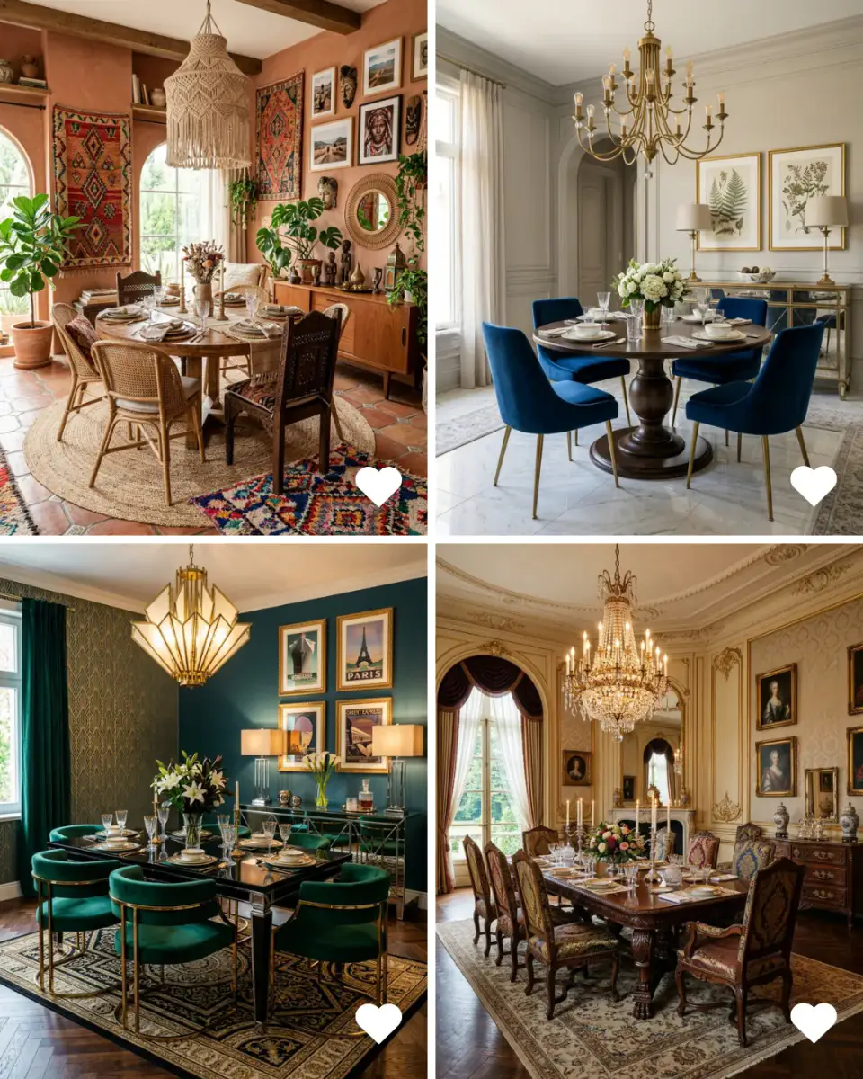 Dining Room Inspiration: Exploring Diverse Styles from Boho to Luxe