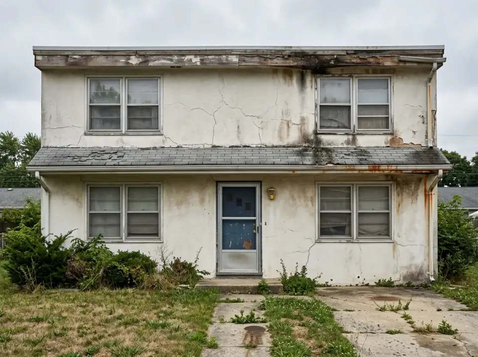 Before: The Neglected Mid-Century Stucco Box