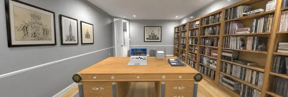 Kitchen island with direct sightline to the dining area