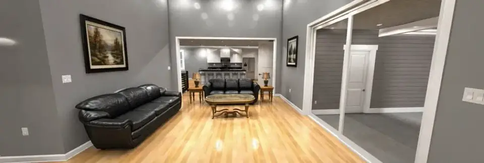 Owner's suite with French door access to covered porch