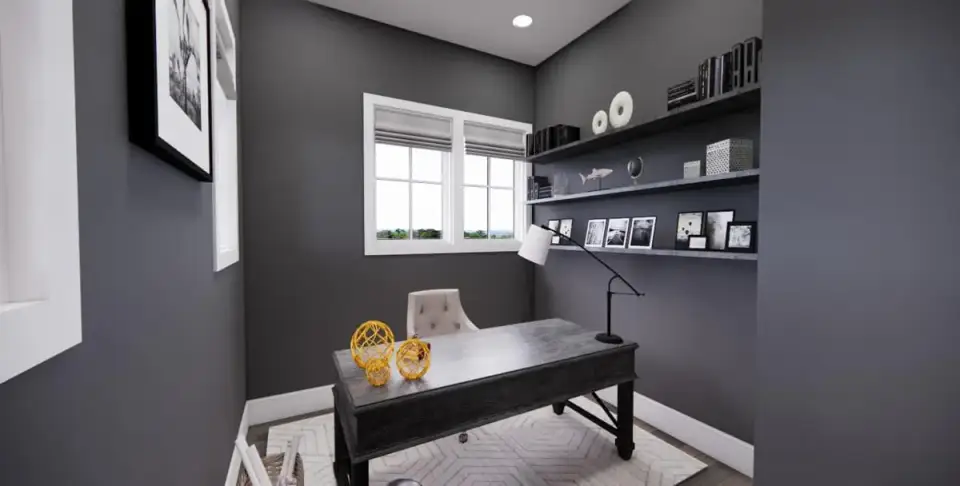 Upper-level hallway connecting secondary bedrooms and loft