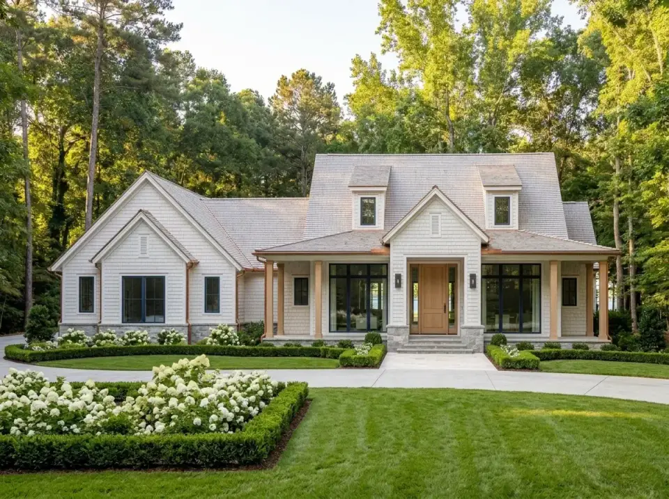 Plan 52035HZ coastal shingle traditional with cedar shingles and copper gutters
