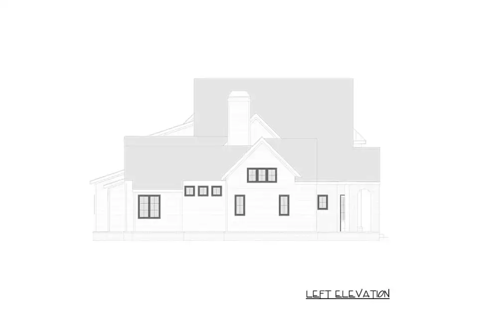 Side-entry three-car garage wing on plan 750024LDG