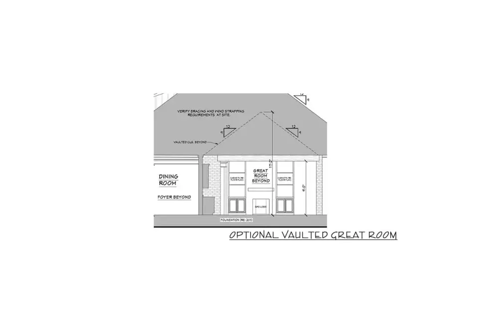 Garage elevation three car option modern farmhouse 2686 sq ft