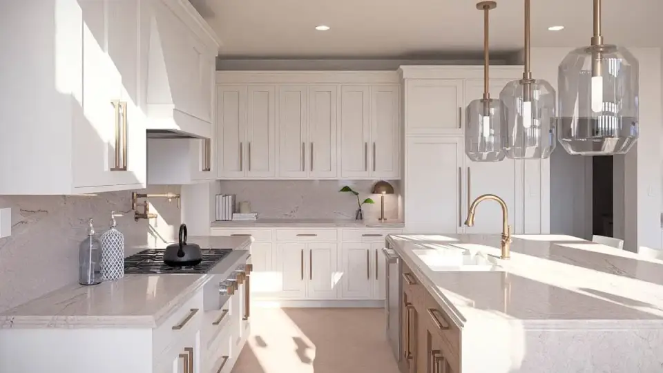 Loft space overlooking great room on third floor of plan 623612DJ