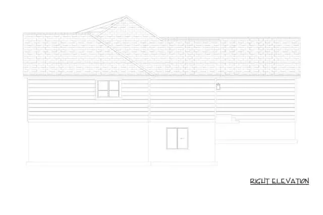 Twilight rendering of the board-and-batten farmhouse exterior