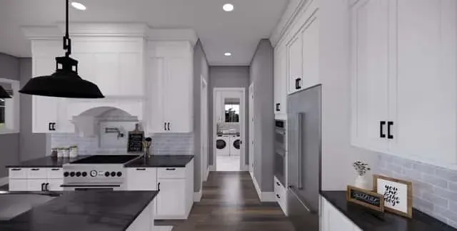 Secondary bedroom with Jack-and-Jill bath access